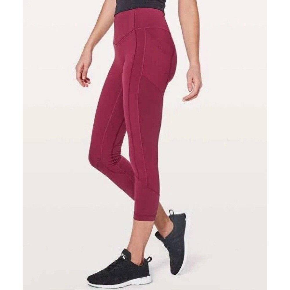 Lululemon All The Right Places Crop II *23" Ruby Wine Women's Size 6